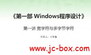 小金鱼-Windows程序设计视频教程