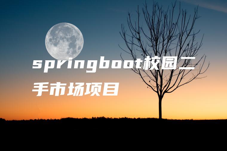 springboot校园二手市场项目